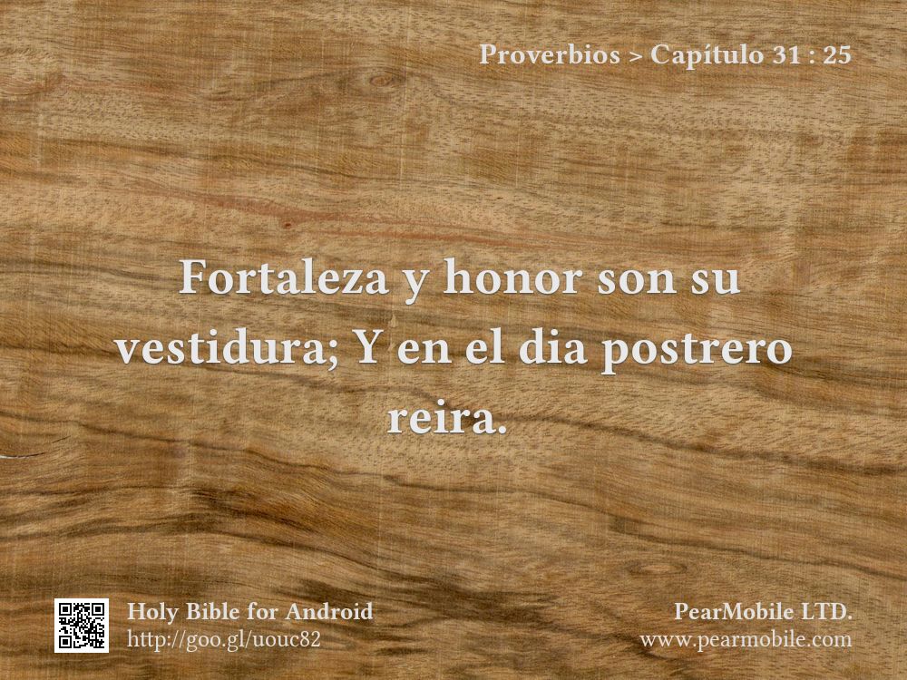 Proverbios, Capítulo 31:25